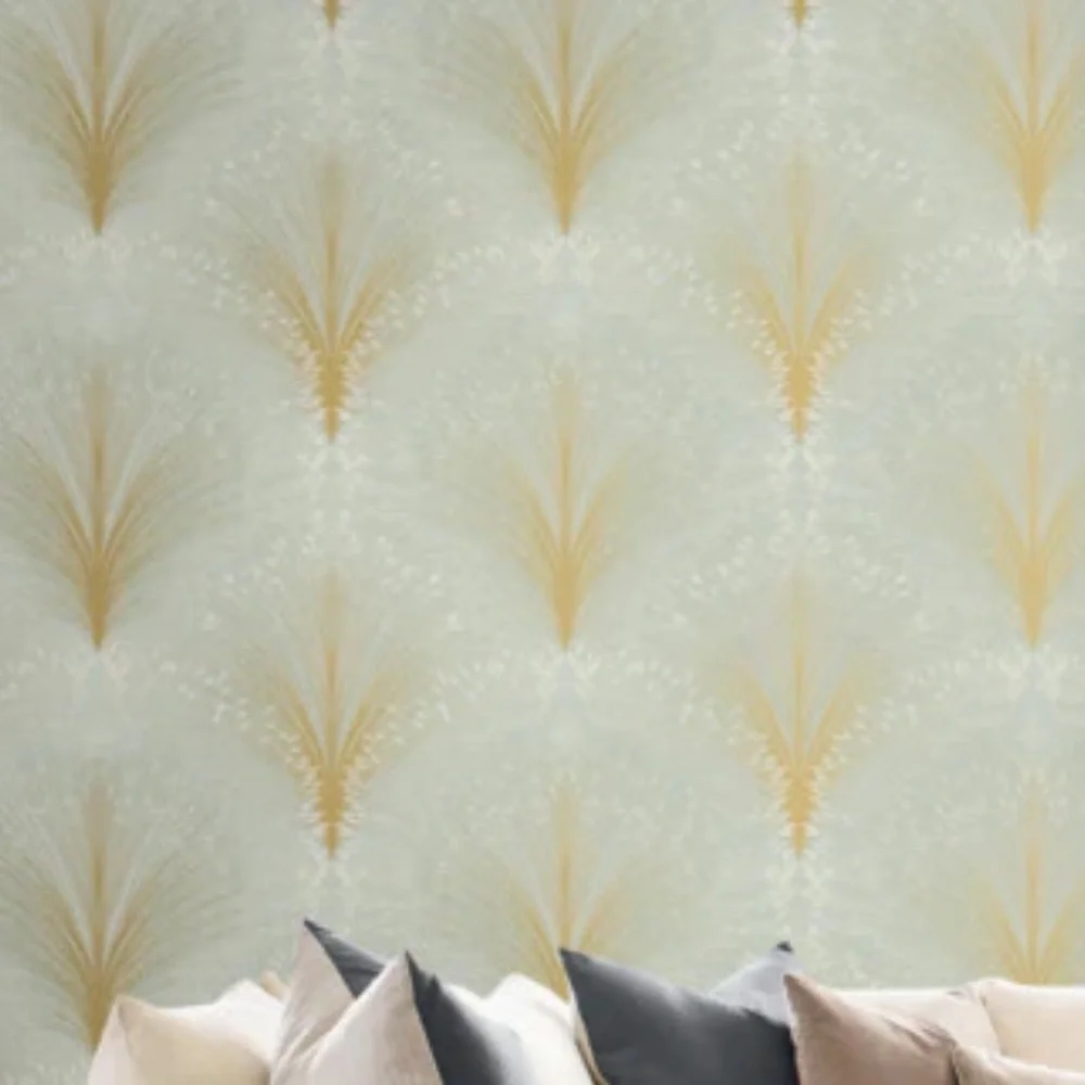 NWT YORK Wallpaper Non Woven 2 Double Rolls Papyrus Plume Sage Oi0682 Sealed